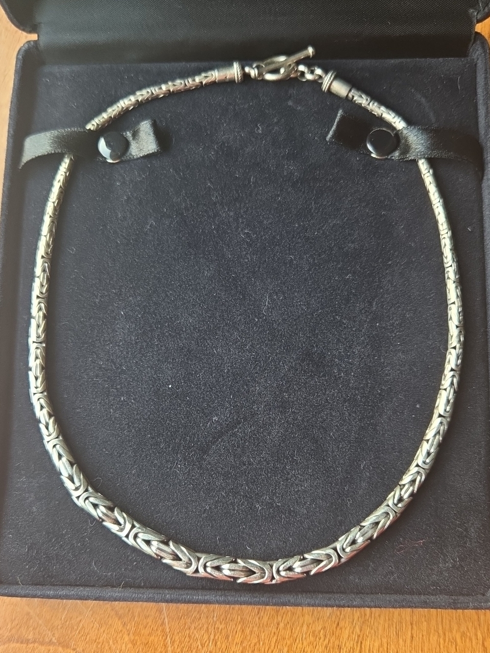 Sterling Graduated Byzantine Necklace